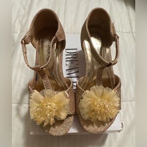 Dream Pairs Glittery Gold Kids Dress Shoes